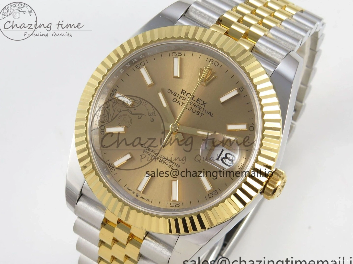 1227 DateJust 41 126333 SS YG ARF 1:1 Best Edition YG Stick Dial on Jubilee Bracelet SH3235 (Weighted) Effortless 216